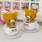 Tea Cup Solar Bobble Figurine