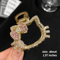 Sparkly Metal Hello Kitty Back Hair Claw Clip